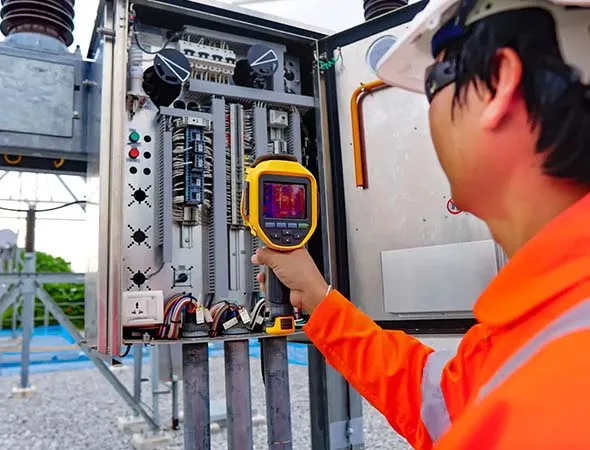 Industrial electrical inspection in Lawrenceville GA for warehouses and factories.